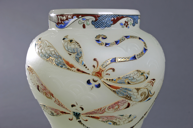 Libellules Vase by Galle and Escalier de Cristal